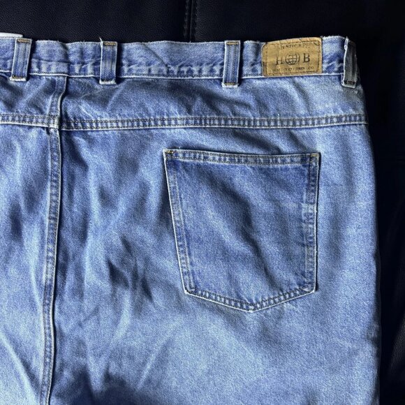 Harbor Bay Men’s Relaxed Jeans 56x30 Medium Wash Cotton Denim - Picture 2 of 13